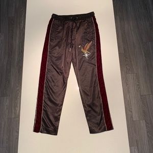 Diesel Men's Black Polyester Pants with Embroidery